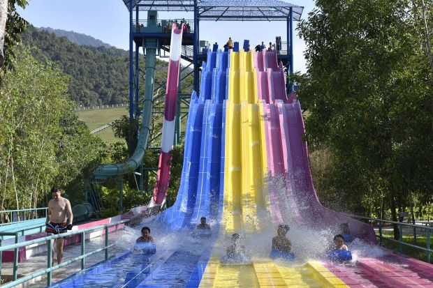 The Star The Speed Racer water slide is just calling out to us.